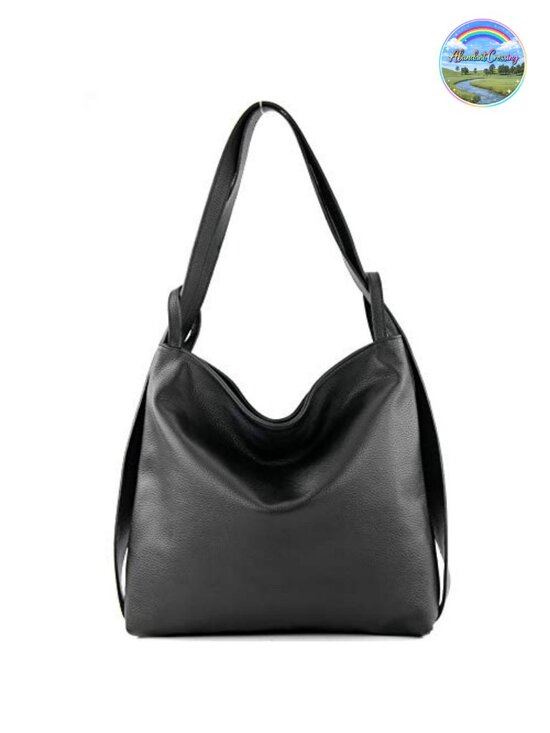 Handbags - Genuine Leather Backpack Shoulder Bag 2in1 Handmade in Italy